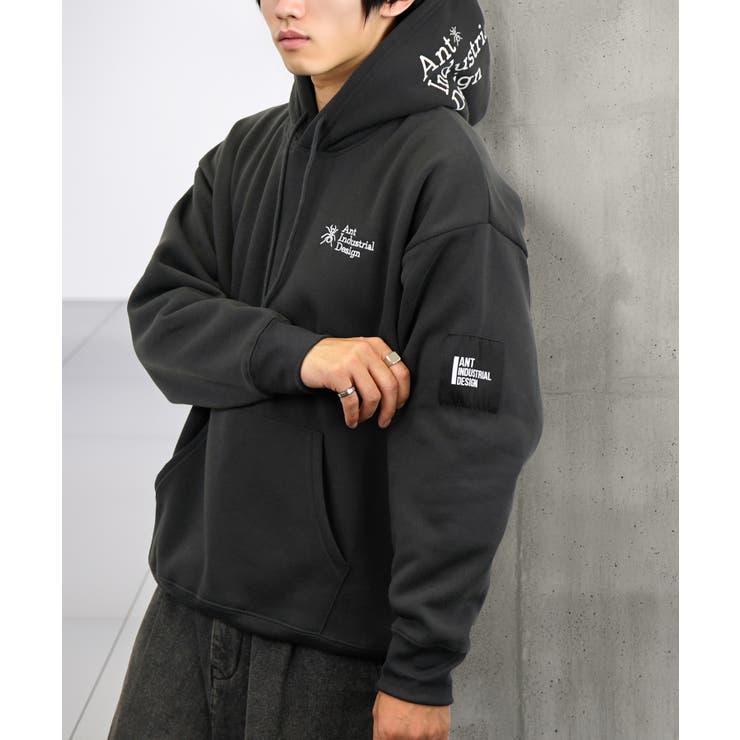 極美品✨ウォームロゴラインパーカー 3Dロゴ スウェット Ｌ　ブリーフィング ロゴフード切替 プルパーカー [全5色] – muta Online Store