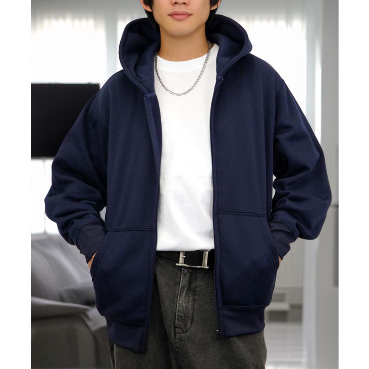 UMBRO MOUSSY ネイビー ジップアップパーカー Next：日本 ネイビー ブルー - 軽量ジップアップパーカー from