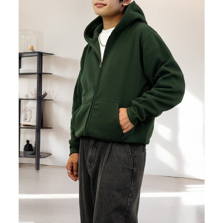 無地 裏起毛フルジップパーカー | GROOVY STORE | 詳細画像14 