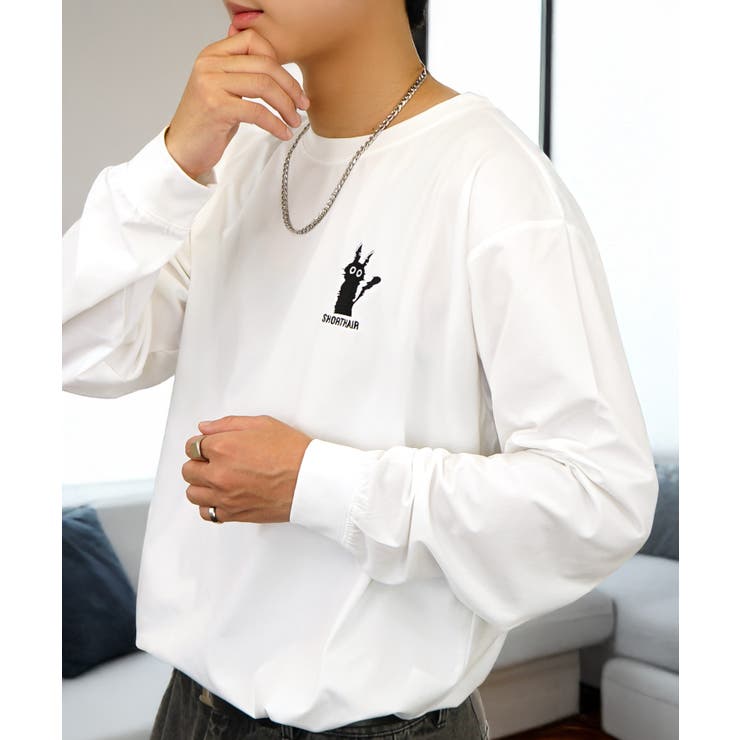 黒ネコ 刺繍 ストレッチ 長袖 Tシャツ  | GROOVY STORE | 詳細画像10 