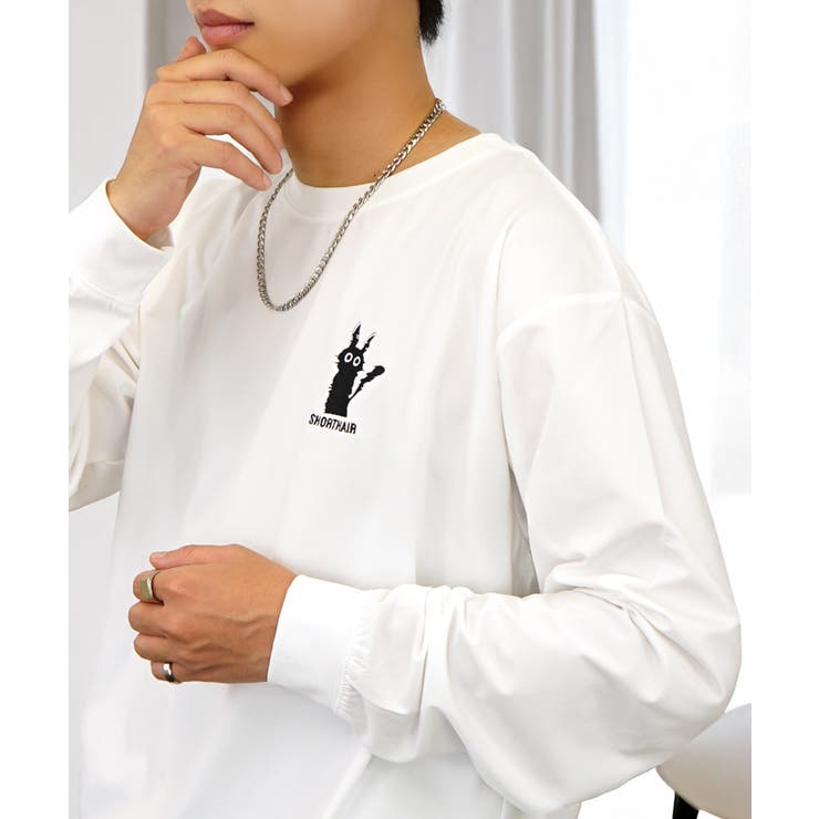 黒ネコ 刺繍 ストレッチ 長袖 Tシャツ  | GROOVY STORE | 詳細画像13 