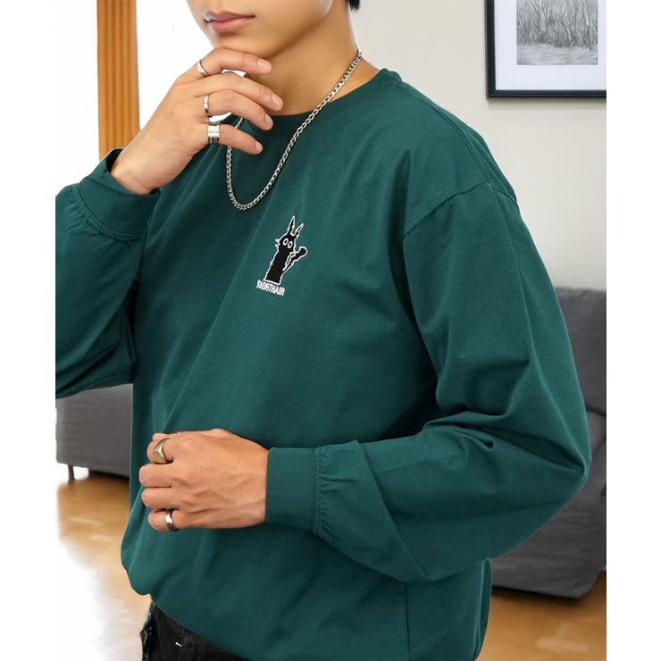 黒ネコ 刺繍 ストレッチ 長袖 Tシャツ  | GROOVY STORE | 詳細画像23 