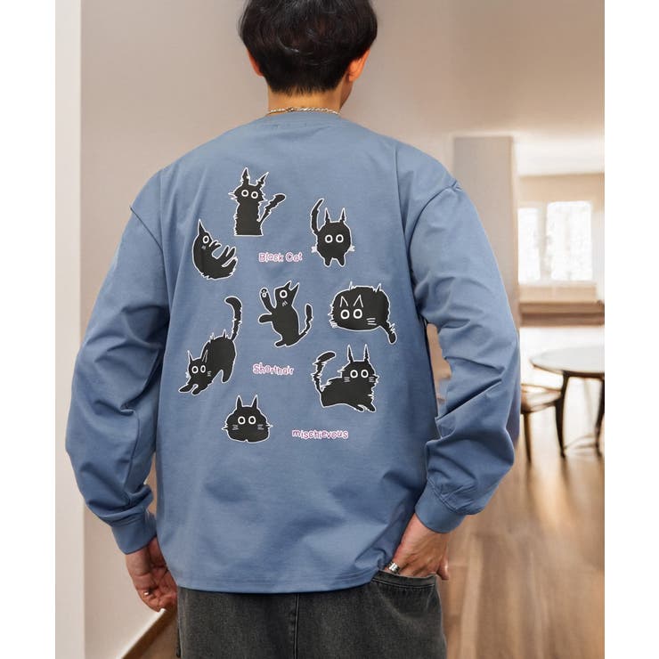 黒ネコ 刺繍 ストレッチ 長袖 Tシャツ  | GROOVY STORE | 詳細画像27 