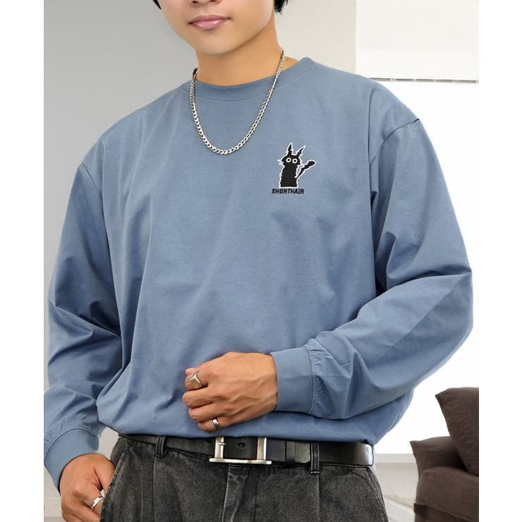 黒ネコ 刺繍 ストレッチ 長袖 Tシャツ  | GROOVY STORE | 詳細画像26 