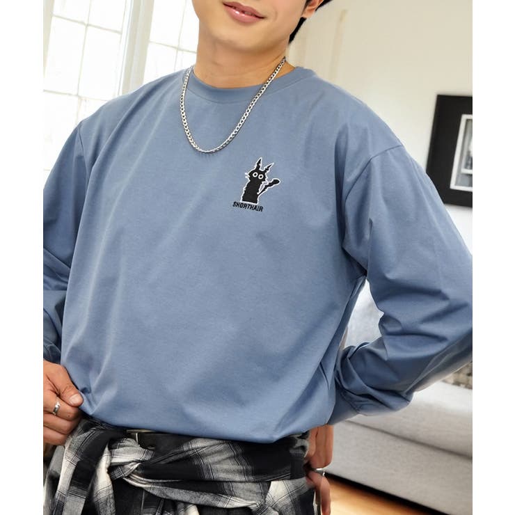 黒ネコ 刺繍 ストレッチ 長袖 Tシャツ  | GROOVY STORE | 詳細画像28 