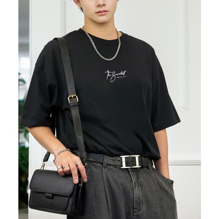 刺繍 ワンポイント Tシャツ半袖 T ロゴ ワイド  | GROOVY STORE | 詳細画像29 