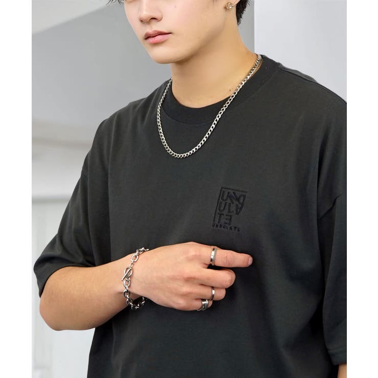 刺繍 ワンポイント Tシャツ半袖 T ロゴ ワイド  | GROOVY STORE | 詳細画像8 