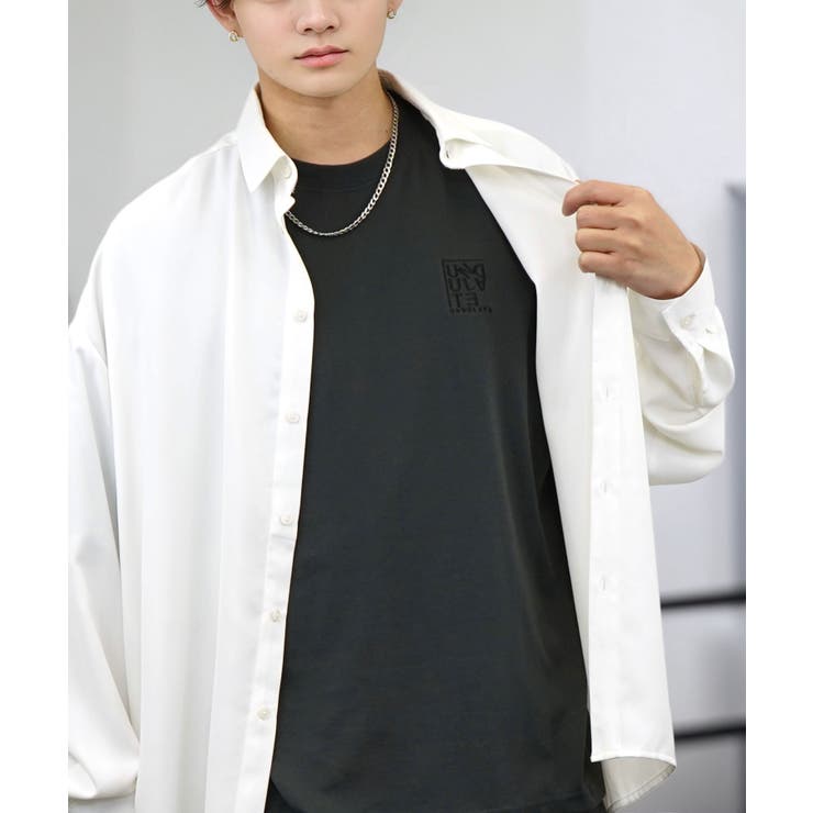 刺繍 ワンポイント Tシャツ半袖 T ロゴ ワイド  | GROOVY STORE | 詳細画像9 