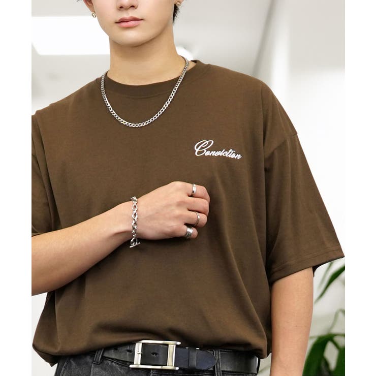 刺繍 ワンポイント Tシャツ半袖 T ロゴ ワイド  | GROOVY STORE | 詳細画像23 