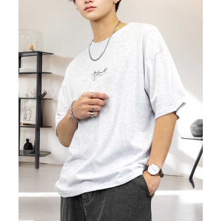 刺繍 ワンポイント Tシャツ半袖 T ロゴ ワイド  | GROOVY STORE | 詳細画像26 