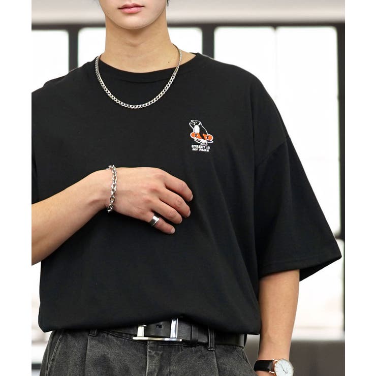 刺繍 ワンポイント Tシャツ半袖 T ロゴ ワイド  | GROOVY STORE | 詳細画像30 