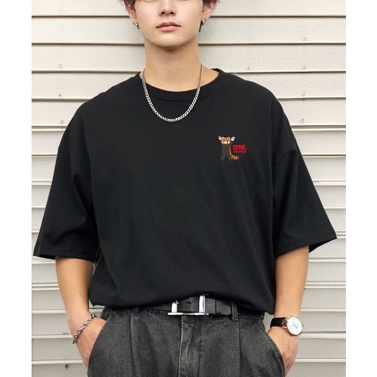 刺繍 ワンポイント Tシャツ半袖 T ロゴ ワイド  | GROOVY STORE | 詳細画像5 