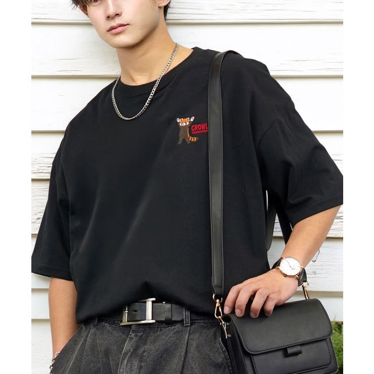 刺繍 ワンポイント Tシャツ半袖 T ロゴ ワイド  | GROOVY STORE | 詳細画像7 