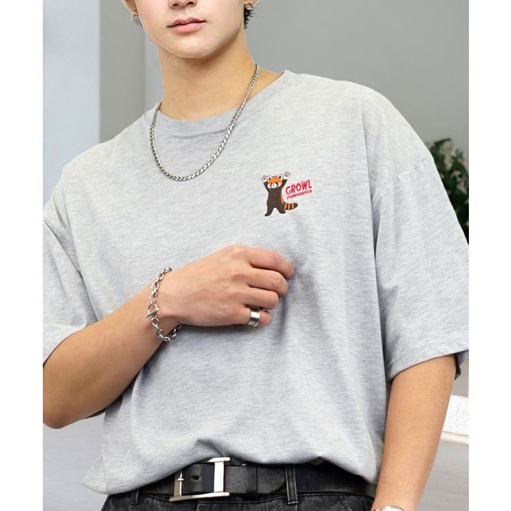 刺繍 ワンポイント Tシャツ半袖 T ロゴ ワイド  | GROOVY STORE | 詳細画像9 