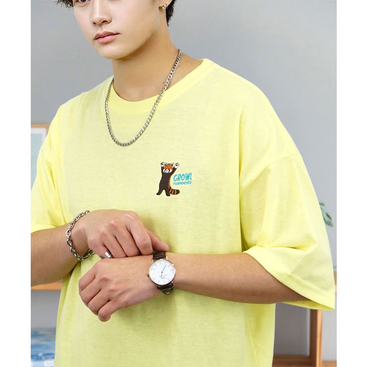 刺繍 ワンポイント Tシャツ半袖 T ロゴ ワイド  | GROOVY STORE | 詳細画像13 