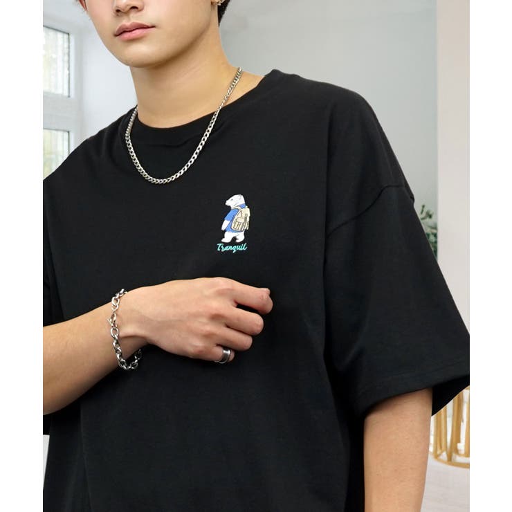 刺繍 ワンポイント Tシャツ半袖 T ロゴ ワイド  | GROOVY STORE | 詳細画像18 