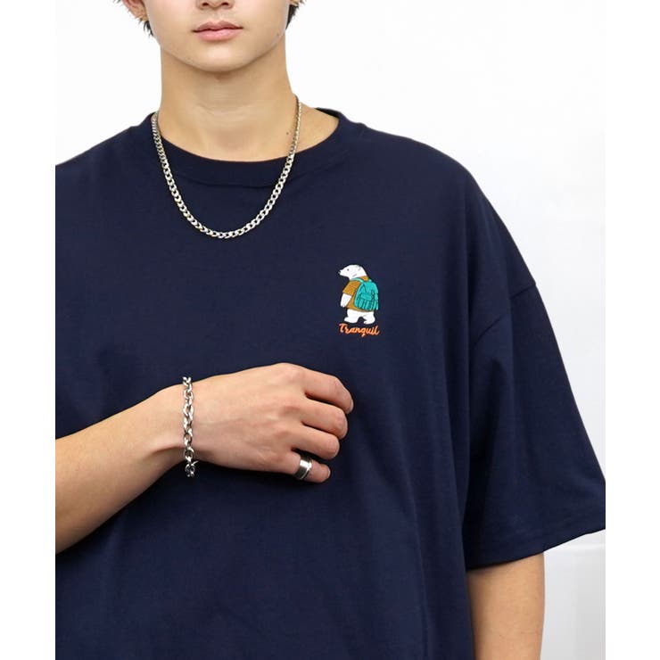 刺繍 ワンポイント Tシャツ半袖 T ロゴ ワイド  | GROOVY STORE | 詳細画像21 