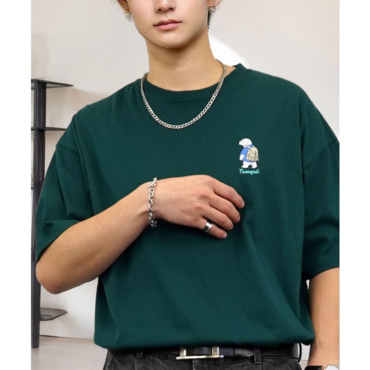 刺繍 ワンポイント Tシャツ半袖 T ロゴ ワイド  | GROOVY STORE | 詳細画像24 