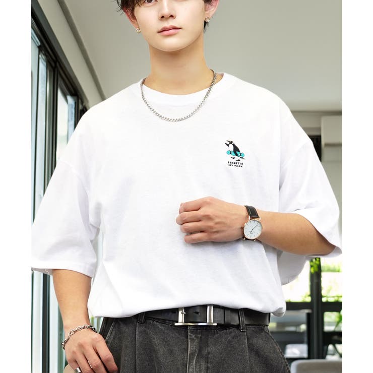 刺繍 ワンポイント Tシャツ半袖 T ロゴ ワイド  | GROOVY STORE | 詳細画像27 