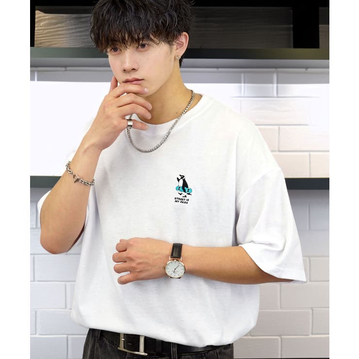 刺繍 ワンポイント Tシャツ半袖 T ロゴ ワイド  | GROOVY STORE | 詳細画像28 