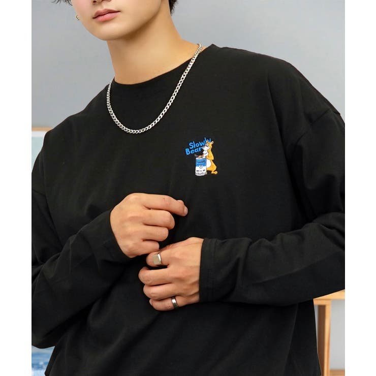 【ワイド】刺繍 長袖Tシャツ ロンT ワンポイント カジュアル キレイめ | GROOVY STORE | 詳細画像34 