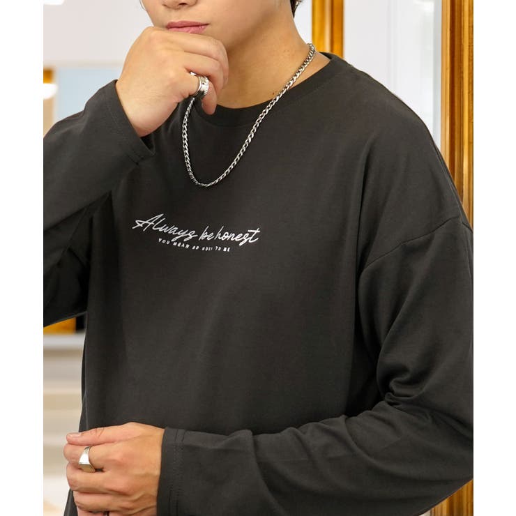 【ワイド】刺繍 長袖Tシャツ ロンT ワンポイント カジュアル キレイめ | GROOVY STORE | 詳細画像12 