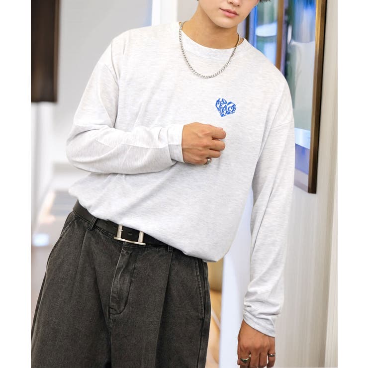 【ワイド】刺繍 長袖Tシャツ ロンT ワンポイント カジュアル キレイめ | GROOVY STORE | 詳細画像15 