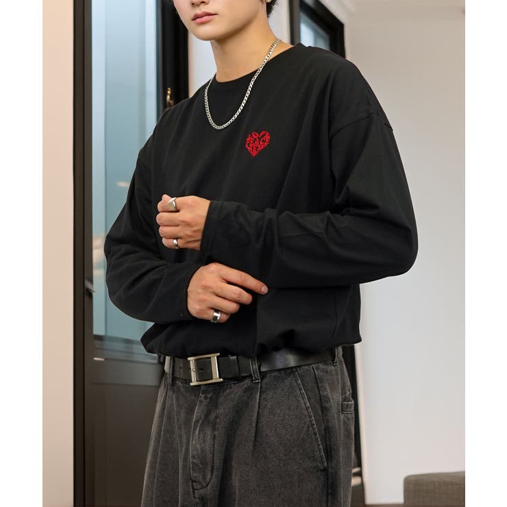 【ワイド】刺繍 長袖Tシャツ ロンT ワンポイント カジュアル キレイめ | GROOVY STORE | 詳細画像18 