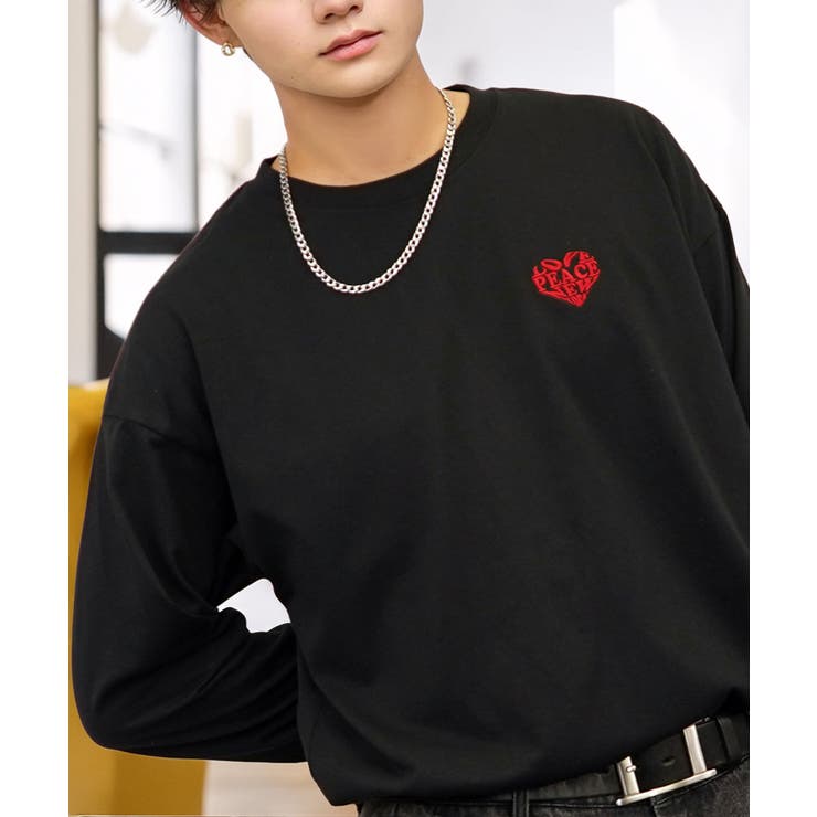 【ワイド】刺繍 長袖Tシャツ ロンT ワンポイント カジュアル キレイめ | GROOVY STORE | 詳細画像19 