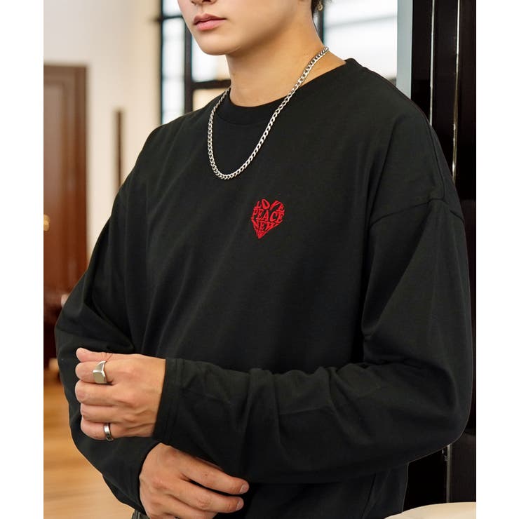 【ワイド】刺繍 長袖Tシャツ ロンT ワンポイント カジュアル キレイめ | GROOVY STORE | 詳細画像20 