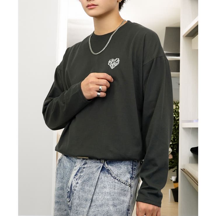 【ワイド】刺繍 長袖Tシャツ ロンT ワンポイント カジュアル キレイめ | GROOVY STORE | 詳細画像24 