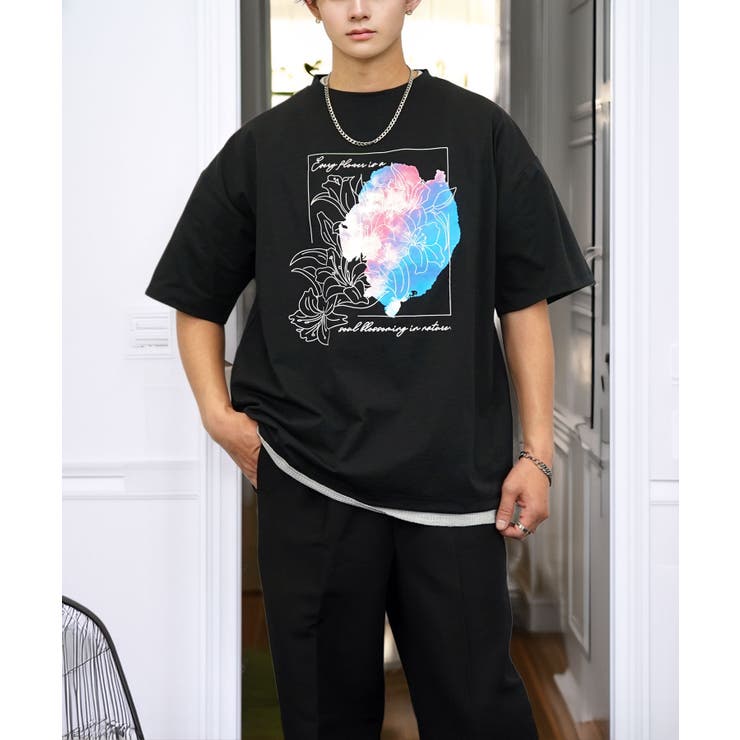 ルーズフィット グラフィック 半袖Tシャツ 短丈可能 ドロスト | GROOVY STORE | 詳細画像17 