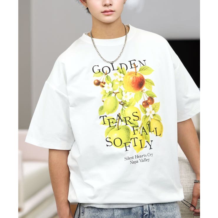 ルーズフィット グラフィック 半袖Tシャツ 短丈可能 ドロスト | GROOVY STORE | 詳細画像21 