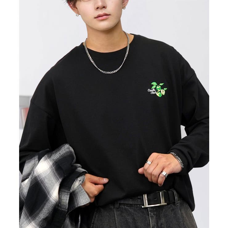 ワイドシルエット ワンポイント長袖Tシャツ ロンT | GROOVY STORE | 詳細画像26 