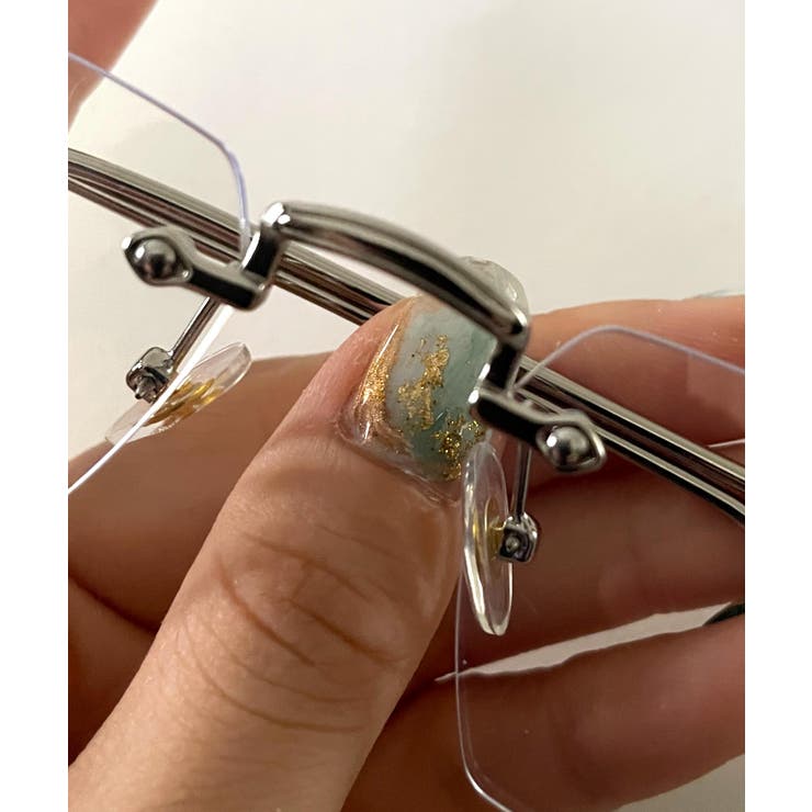 ブルーライトカット メタルリムレスメガネ ブルーライトカット メガネ 調光 変色 リムレスメガネ パソコン