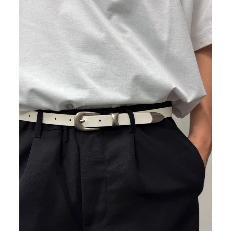 ホワイト | ナローベルト ウエスタン | GROOVY STORE