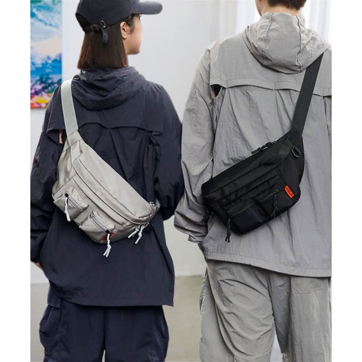  軽量 ドロスト付き ボディバッグ ウエストポーチ | GROOVY STORE | 詳細画像6 