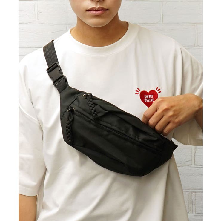 ブラック | 軽量 ショルダーバッグ ボディバッグ ウエストバッグ | GROOVY STORE
