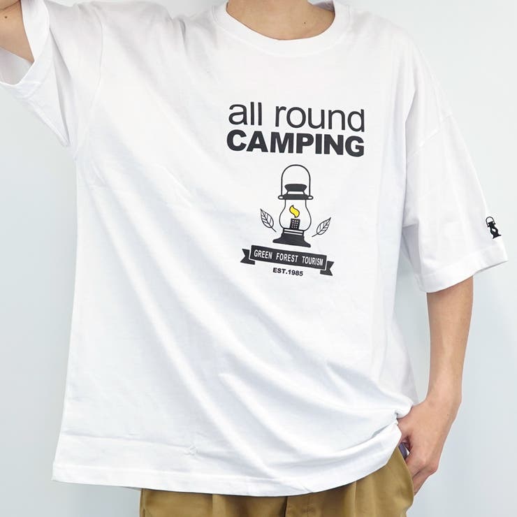 ビックシルエットイラスト風usaコットン100 Campingワイド半袖ビックt 品番 Grvk Groovy Store グルービーストア のメンズファッション通販 Shoplist ショップリスト