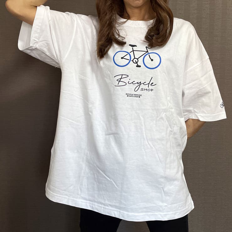 ゆるシルエットイラスト風usaコットン100 Bycycle刺繍半袖ビックtシャ 品番 Grvk Groovy Store グルービーストア のレディースファッション通販 Shoplist ショップリスト