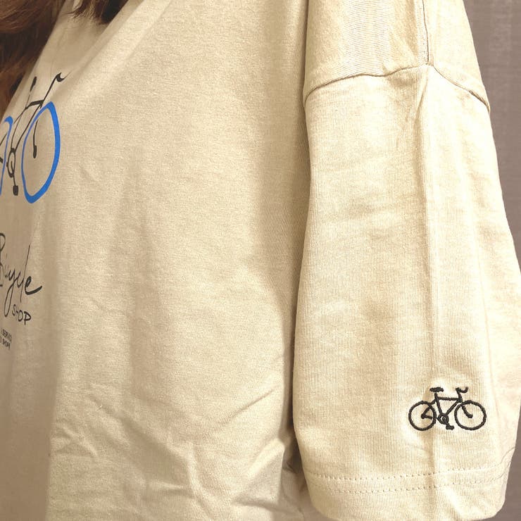 ゆるシルエットイラスト風usaコットン100 Bycycle刺繍半袖ビックtシャ 品番 Grvk Groovy Store グルービーストア のレディースファッション通販 Shoplist ショップリスト