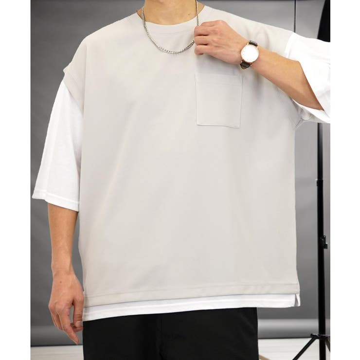 Tシャツ半袖 レイヤード風Tシャツ ジョーゼット | GROOVY STORE | 詳細画像12 