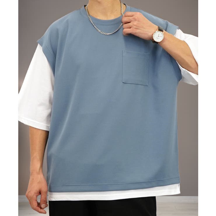 Tシャツ半袖 レイヤード風Tシャツ ジョーゼット | GROOVY STORE | 詳細画像18 