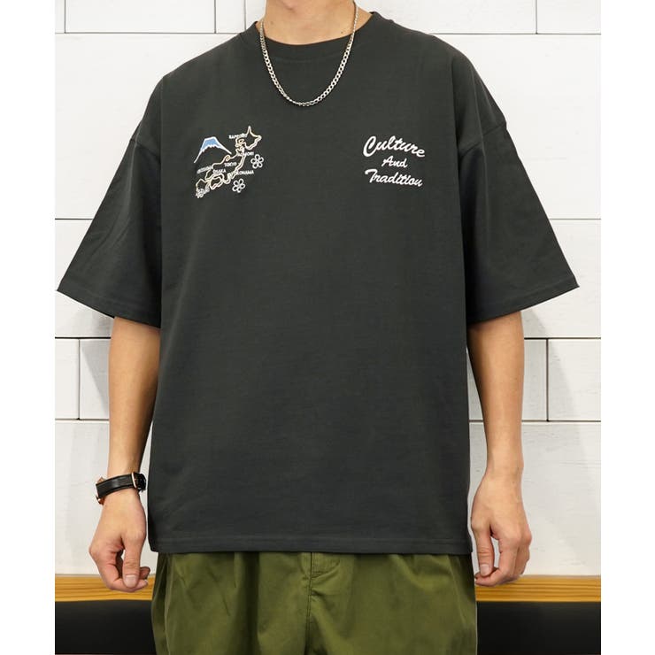Tシャツ半袖 オーバーサイズ #刺繍[品番：GRVK0003206]｜GROOVY