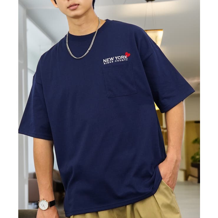 【オーバーサイズ】Tシャツ半袖 刺繍 ポケット Tシャツ #ロゴ  | GROOVY STORE | 詳細画像15 