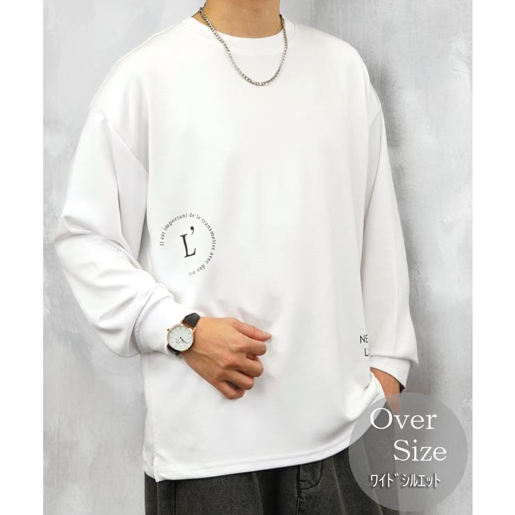 Aooo オーバーサイズロングスリーブTシャツ Lサイズ ホワイト