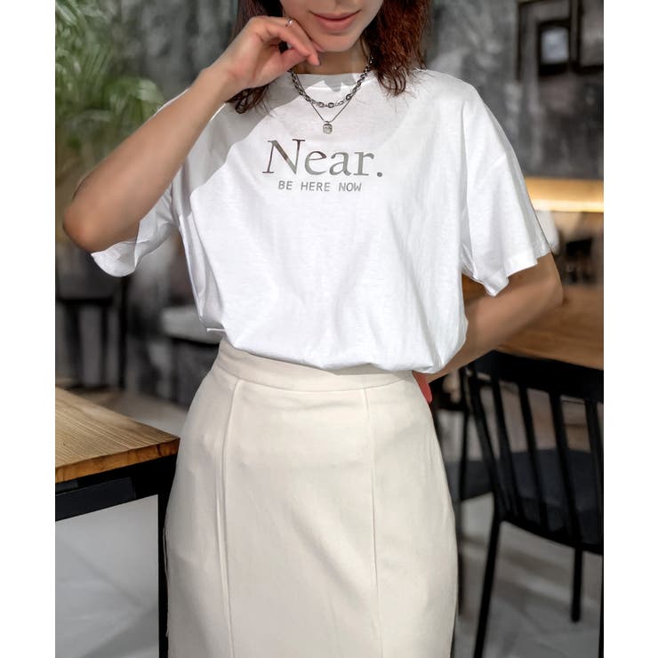 グラフィック Tシャツ半袖 箔プリント ラメ ロゴ