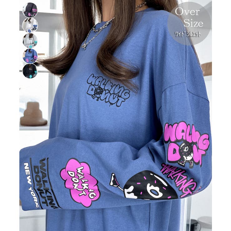 ダスティブルー | ロンT ロンティー長袖 袖プリント | GROOVY STORE