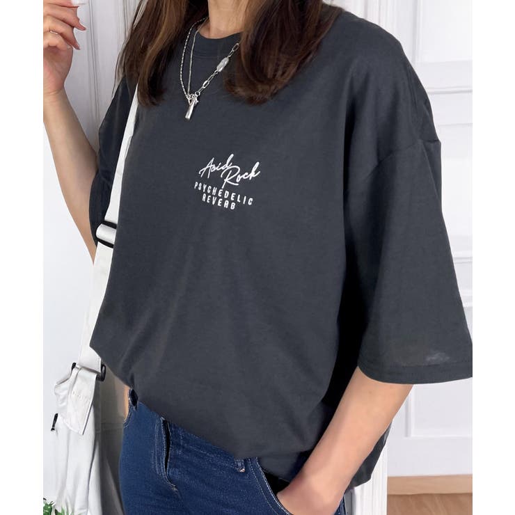 Tシャツ半袖 ストリート ﾊﾞｯｸﾌﾟﾘﾝﾄ Tシャツ【刺繍】#ロゴTシャツ #グラフィック Tシャツ