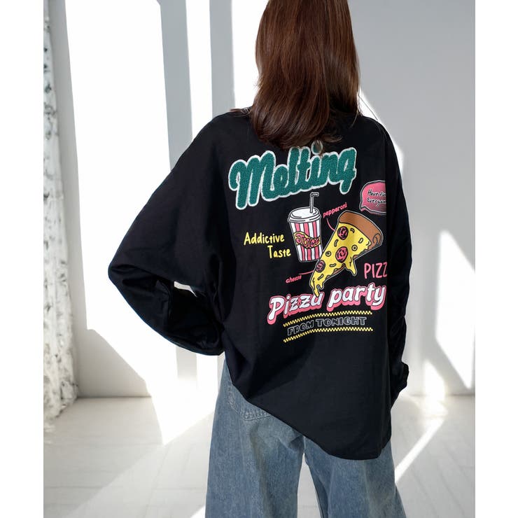 ピザ ヘビーウェイト Tシャツ[品番：GRVK0003186]｜GROOVY  STORE（グルービーストア）のレディースファッション通販｜SHOPLIST（ショップリスト）